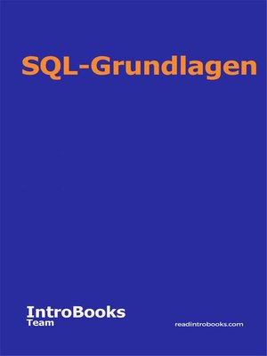 cover image of SQL-Grundlagen